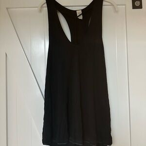 Free People Black Backless Tank Top